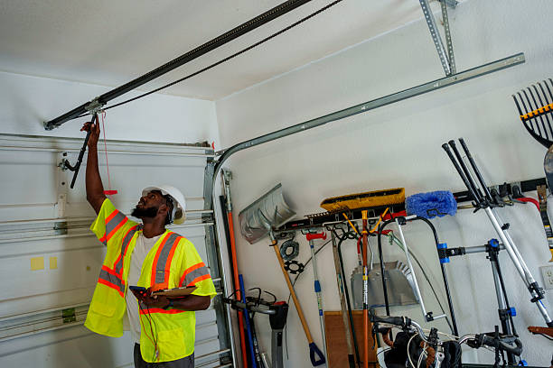 Professional Garage Door Panel Replacement technician working in Manti, UT